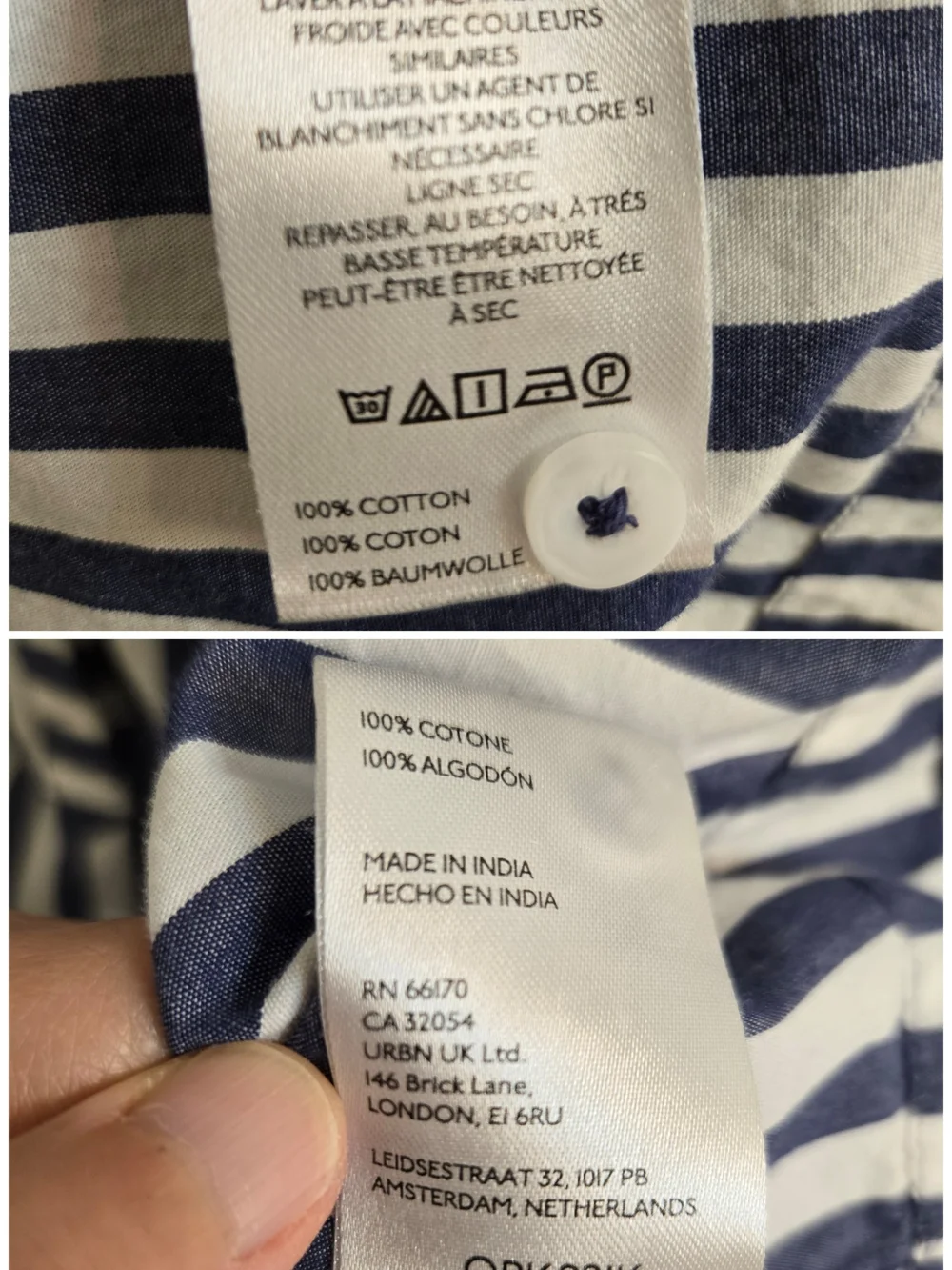 Anthropologie Darcey Popover Swing Top Blue Striped Blouse 3X Like New